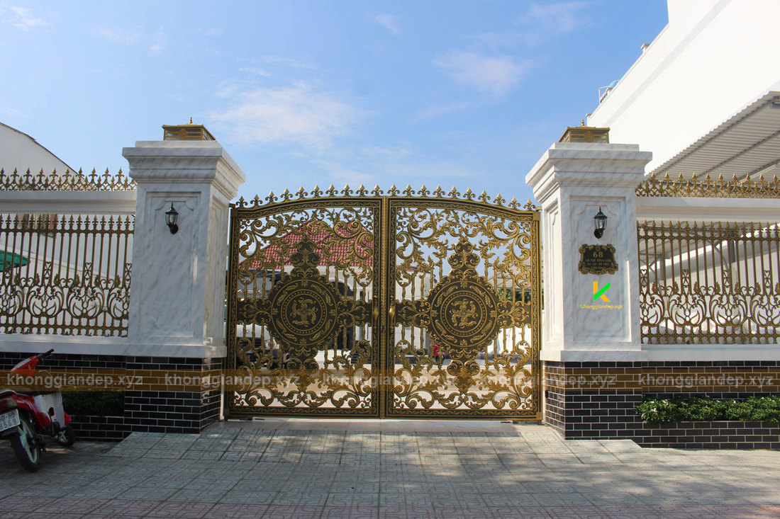 Mẫu cổng biệt thự đẹp cổng nhôm đúc đẹp ở tại Khánh Hoà - KHÁNH ...